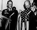 Ike  with Discoverer 13 capsule